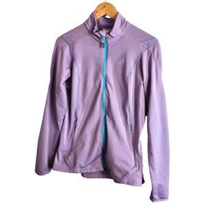 Salomon Acti Therm Jacket Women's Lavender Blue Full Zip Pockets Mock Neck Sz M